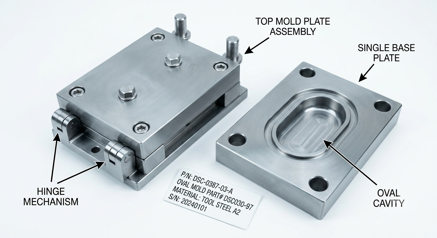 Oval Cavity Mould — Tool Steel A2